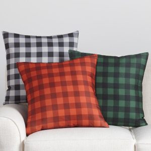 18″ Tonal Plaid Accent Pillows  |  Throws & Accent Pillows Home Decor Throws & Accent Pillows