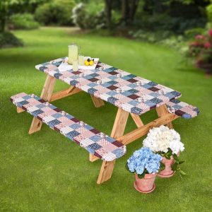 3-Pc. Custom-Fit Picnic Table Covers  |  Outdoor BBQ & Grill Garden & Outdoors Outdoor BBQ & Grill