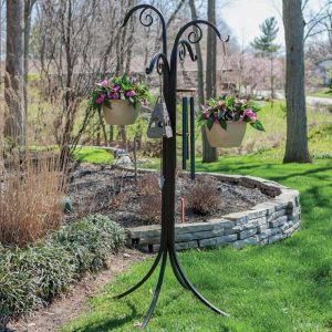 4-Way 72″ Scroll Basket Hanger  |  Outdoor Decor Garden & Outdoors Outdoor Decor