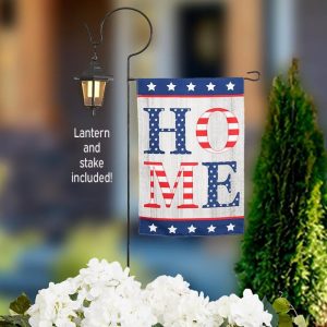 Americana Flag With Solar Flag Stake  |  Garden Accents Garden & Outdoors Garden Accents