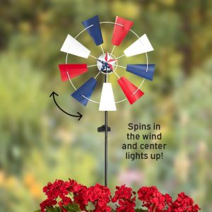 Americana Solar Wind Spinner  |  Garden Accents Garden & Outdoors Garden Accents