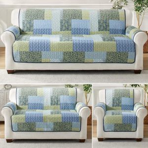 Blue Floral Patch Furniture Covers  |  Slipcovers Home Decor Slipcovers