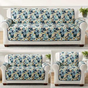 Blue & Yellow Floral Furniture Covers  |  Slipcovers Home Decor Slipcovers