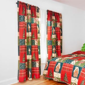 Gingerbread Patchwork Window Panel  |  Curtains & Window Coverings Curtains & Window Coverings Curtains & Window Coverings