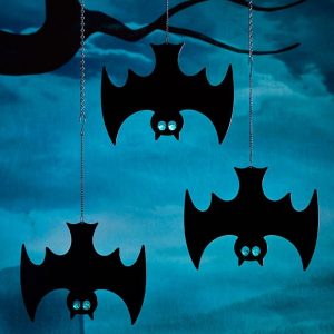 Glow-In-The-Dark Hanging Bats Or Ghosts  |  Outdoor Decor Garden & Outdoors Outdoor Decor