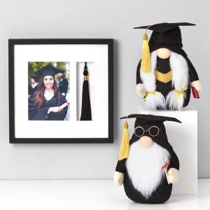 Graduation Gnomes, Banners Or Tassel Frame  |  Decorative Accents Decorative Accents Decorative Accents