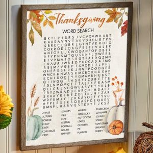 Holiday Word Search Wall Art  |  Wall Art & Frames Home Decor Wall Art & Frames