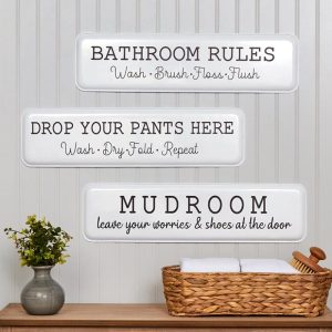 Humorous Household Signs  |  Decorative Accents Decorative Accents Decorative Accents