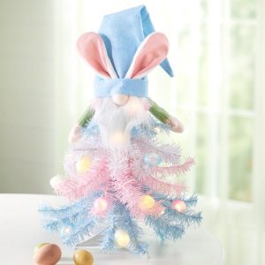 Lighted Easter Gnome Tree  |  Lighted Decor Home Decor Lighted Decor