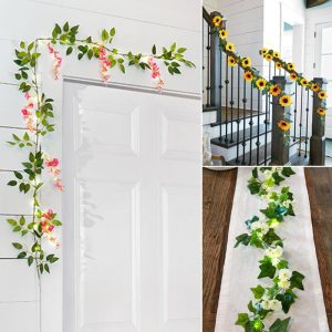 Lighted Floral Garlands  |  Wreaths & Florals Home Decor Wreaths & Florals