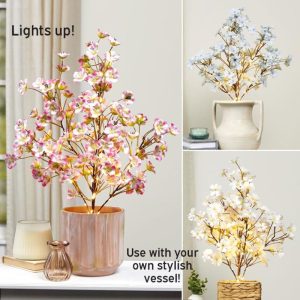 Lighted Floral Table Trees  |  Lighted Decor Home Decor Lighted Decor