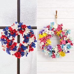 Lighted Flower Wreaths  |  Decorative Accents Decorative Accents Decorative Accents