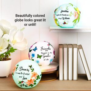 Lighted Globes With Sentiment  |  Decorative Accents Decorative Accents Decorative Accents