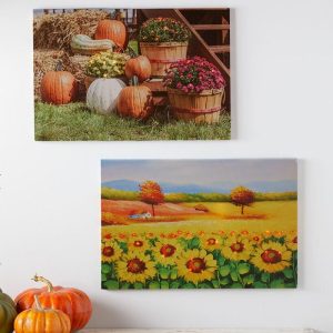 Lighted Harvest Canvas Wall Art  |  Lighted Decor Home Decor Lighted Decor