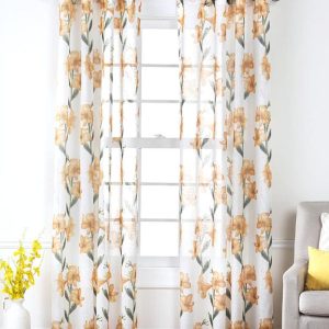 Lily Floral Semi-Sheer Window Panel Or Valance  |  Curtains & Window Coverings Curtains & Window Coverings Curtains & Window Coverings