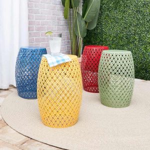 Metal Barrel Stool  |  Outdoor Furniture Garden & Outdoors Outdoor Furniture