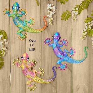 Metal Gecko Wall Decor  |  Wall Art & Frames Home Decor Wall Art & Frames