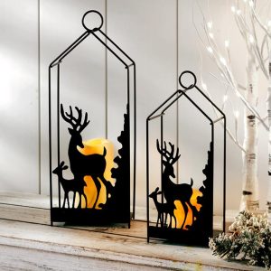 Metal Woodland Candleholder With Led Candle  |  Candles & Candleholders Candles & Candleholders Candles & Candleholders