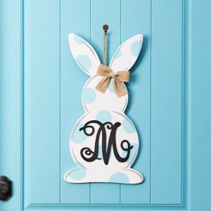 Monogram Easter Bunny Door Hangers  |  Wall Art & Frames Home Decor Wall Art & Frames