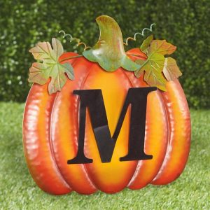 Monogram Pumpkin Stakes  |  Outdoor Decor Garden & Outdoors Outdoor Decor