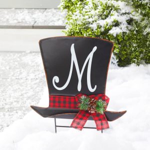 Monogram Top Hat Stakes  |  Outdoor Decor Garden & Outdoors Outdoor Decor