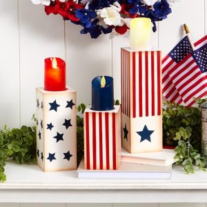 Patriotic Led Candle Set  |  Candles & Candleholders Candles & Candleholders Candles & Candleholders