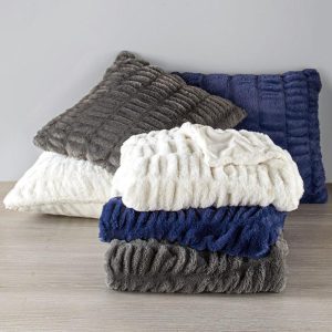 Ruched Faux Fur Throws Or Accent Pillows  |  Throws & Accent Pillows Home Decor Throws & Accent Pillows