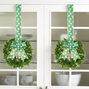 Seasonal Lighted Cabinet Wreath  |  Wreaths & Florals Home Decor Wreaths & Florals