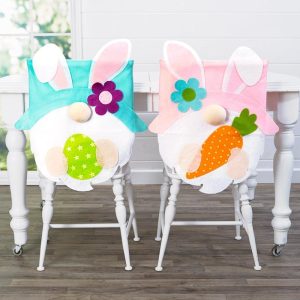 Set Of 2 Easter Dining Chair Covers  |  Slipcovers Home Decor Slipcovers