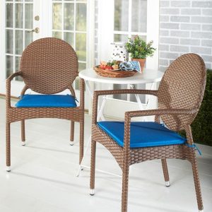 Sets Of 2 Indoor/Outdoor Bistro Chair Pads  |  Slipcovers Home Decor Slipcovers