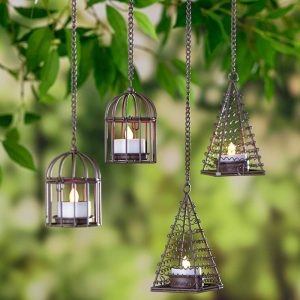 Sets Of 2 Solar Tea Light Danglers  |  Solar & Outdoor Lighting Garden & Outdoors Solar & Outdoor Lighting