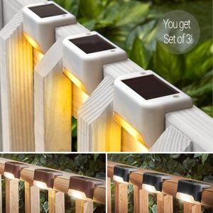 Sets Of 3 Solar Deck Lights  |  Solar & Outdoor Lighting Garden & Outdoors Solar & Outdoor Lighting