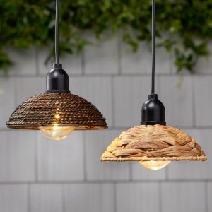 Small Solar Rattan Pendants  |  Solar & Outdoor Lighting Garden & Outdoors Solar & Outdoor Lighting