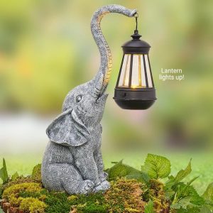 Solar Elephant Garden Decoration  |  Garden Accents Garden & Outdoors Garden Accents