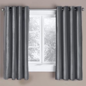 Solid Faux Silk Short Panel Blackout Curtain  |  Curtains & Window Coverings Curtains & Window Coverings Curtains & Window Coverings