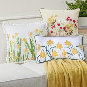 Spring Floral Accent Pillows  |  Throws & Accent Pillows Home Decor Throws & Accent Pillows