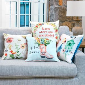 Spring In The Garden Accent Pillows  |  Throws & Accent Pillows Home Decor Throws & Accent Pillows