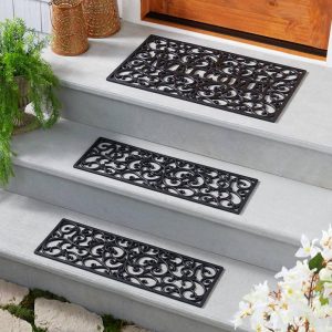 Spring-Themed Sets Of 2 Stair Treads Or Doormats  |  Rugs & Doormats Home Decor Rugs & Doormats