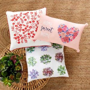 Springtime Floral Accent Pillows  |  Throws & Accent Pillows Home Decor Throws & Accent Pillows