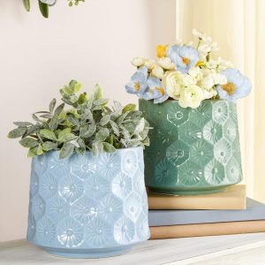 Textured Floral Planters  |  Planters & Gardening Garden & Outdoors Planters & Gardening