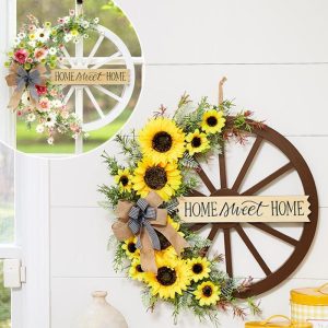 Wagon Wheel Wreaths  |  Wall Art & Frames Home Decor Wall Art & Frames