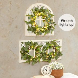 Wall Mirrors With Wreath  |  Wall Art & Frames Home Decor Wall Art & Frames