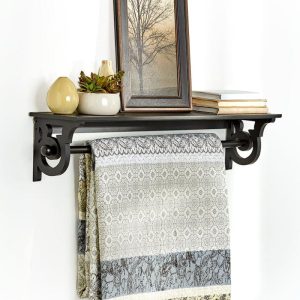 Wall-Mounted Quilt Rack With Shelf  |  Wall Art & Frames Home Decor Wall Art & Frames