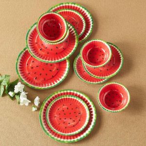 Watermelon Melamine Dinnerware  |  Outdoor BBQ & Grill Garden & Outdoors Outdoor BBQ & Grill