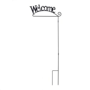 Welcome Wrought Iron Garden Flag Stand  |  Outdoor Decor Garden & Outdoors Outdoor Decor