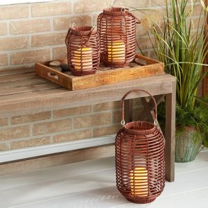 Wicker Led Candle Lanterns  |  Candles & Candleholders Candles & Candleholders Candles & Candleholders