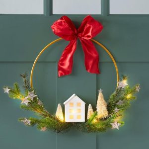 Winter Farmhouse Holiday Decor  |  Lighted Decor Home Decor Lighted Decor