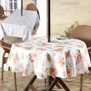 Zippered Outdoor Umbrella Hole Tablecloths  |  Outdoor BBQ & Grill Garden & Outdoors Outdoor BBQ & Grill