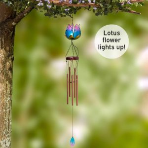 Solar Floral Windchime  |  Garden Accents Garden & Outdoors Garden Accents