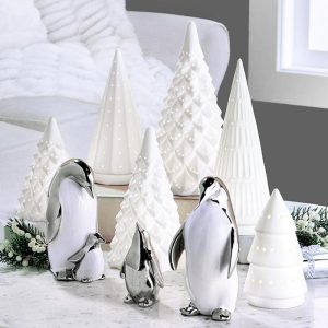 Lighted White Ceramic Trees  |  Lighted Decor Home Decor Lighted Decor